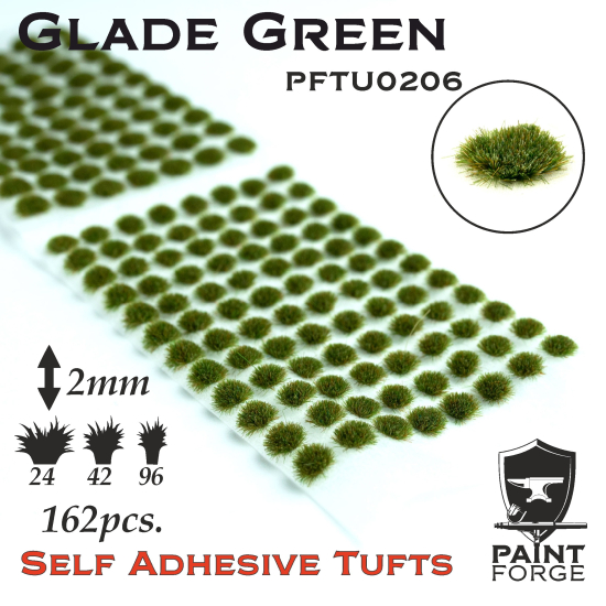 Paint Forge kępki trawki Glade Green - 162sztuk / 2mm